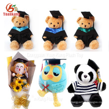 Peluches personalizados de graduación Panda Bouquet Owl Doll Teddy Bear Plush Toy